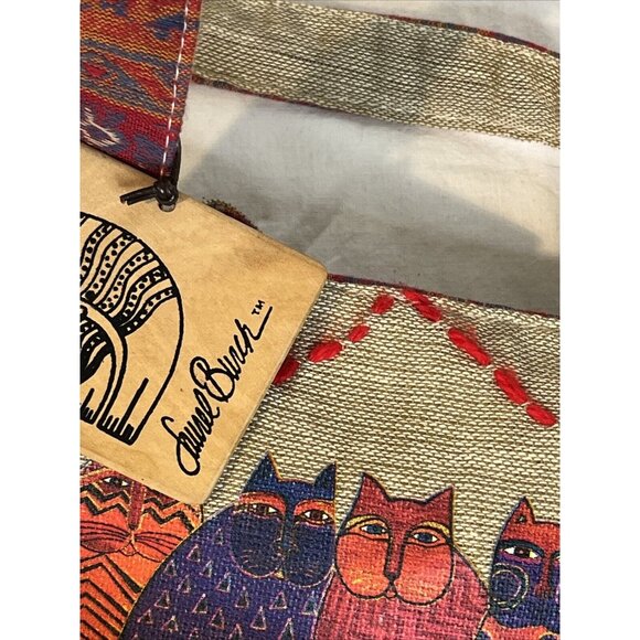Laurel Burch Cotton Cat Purse Sun N' Sand Spirit Cats - Picture 12 of 13